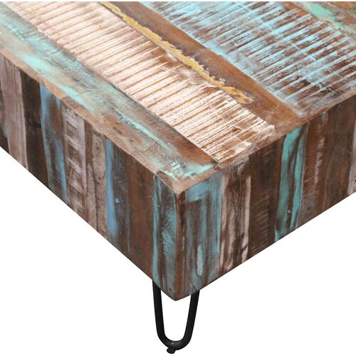  Stolić za kavu od masivnog obnovljenog drva 100 x 50 x 38 cm Slike