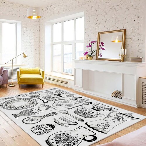 Conceptum Hypnose tepih Woopamuk331, 80x150 cm, bijelo-crna Cijene
