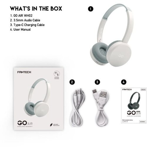 Fantech bluetooth slušalice  go air WH02 sive Cene