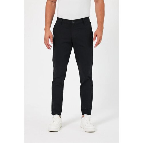 Dewberry 36952 Gabardine Cotton Slim Fit Chino Mens Trousers-BLACK Cijene