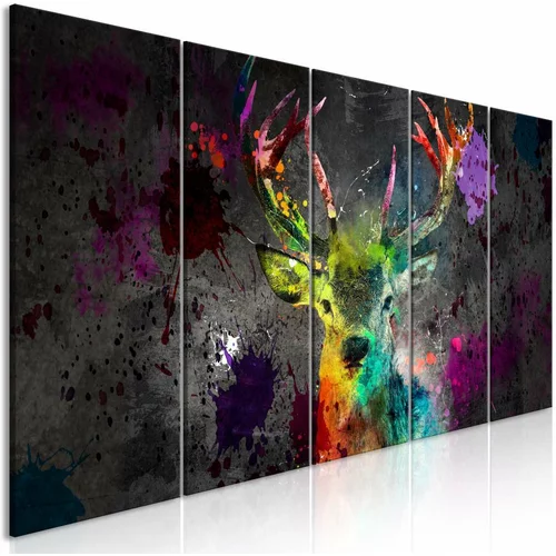  Slika - Rainbow Deer (5 Parts) Narrow 100x40