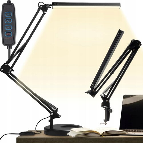  80 LED gibljiva namizna svetilka na podstavku črna Slike