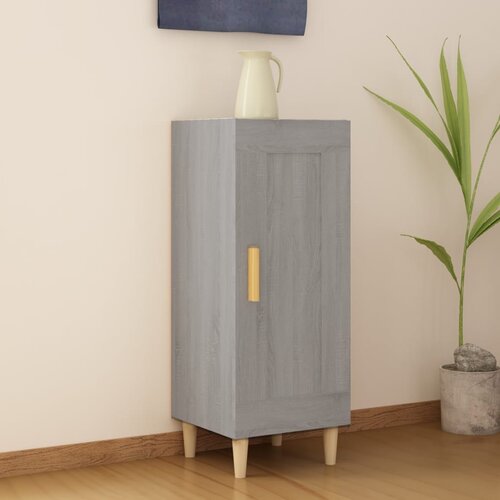VidaXL Komoda siva sonoma 34,5x34x90 cm inženirski les Slike