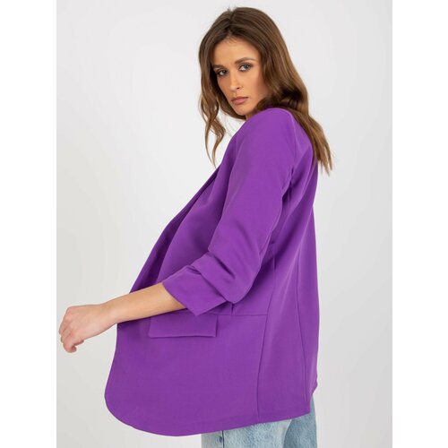 Fashion Hunters Women's purple jacket with ruffles by Adele Slike
