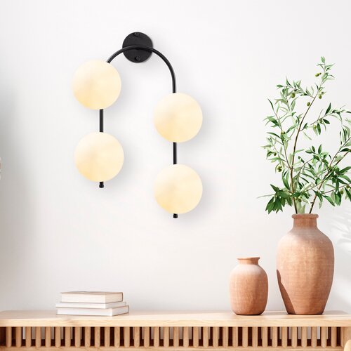 Hanah home zidna lampa, crno-krem Cene