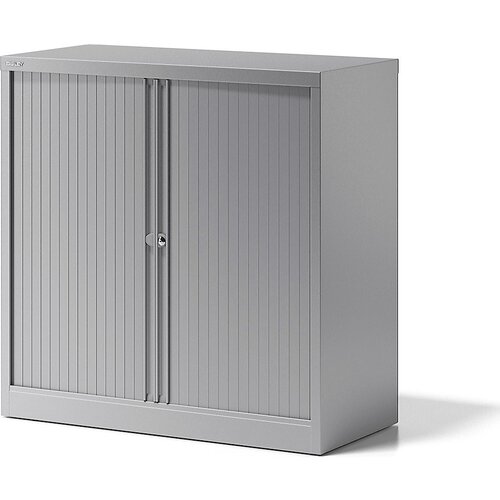 BISLEY Omara z rolojem ESSENTIALS, VxŠxG 1000 x 1000 x 470 mm, 1 polica, srebrna Cene