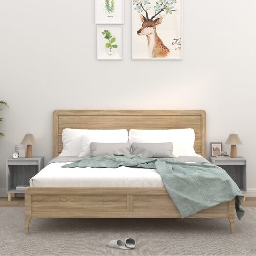 The Living Store Nočna omarica 2 kosa Siva sonoma 40x35x50 cm - Nočna Omarica, (21433814) Cene