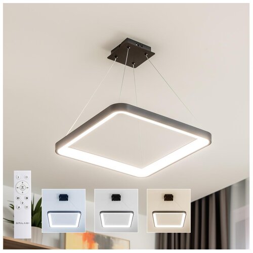  Brilagi - LED prigušiva luster na sajli FALCON SLIM LED/50W/230V 50x50 cm crna + daljinski upravljač Cene