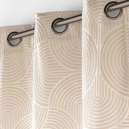 Douceur d int&amp;eacute;rieur Bež žametna zavesa 135x260 cm Eva &amp;ndash; Slike