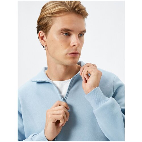 Koton Half-Zip Sweatshirt Standing Neck Long Sleeve Slike
