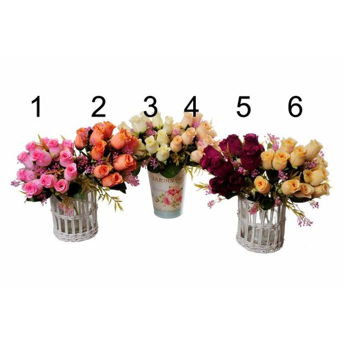  Buket ruze 1x12, visina 31cm, 6 boja Slike