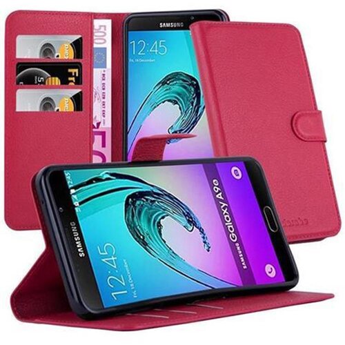 Cadorabo Samsung Galaxy A9 2016 v rdeče sladkorno jabolko - Zaščitni ovitek z magnetnim zapiranjem, stoječo funkcijo in režo za kartice, (20550860) Cene