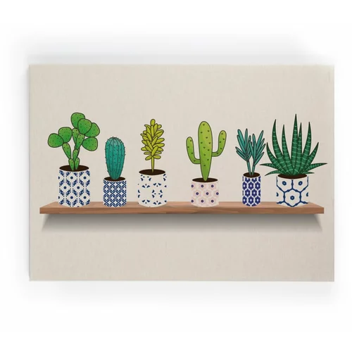 Really Nice Things Slika na platnu Lino Cactus Shelve, 50 x 70 cm