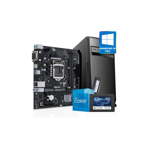 GNC OFFICE WIN 10 PRO i3-10105 3.70GHz, MB H510M, RAM 8GB DDR4, SSD 2,5 240GB , Kući&amp;scaron;te sa napajanjem 500W, 2Y Slike