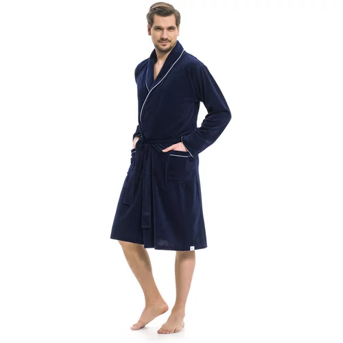 Doctor Nap Man's Dressing Gown SMS.6063 Navy Blue