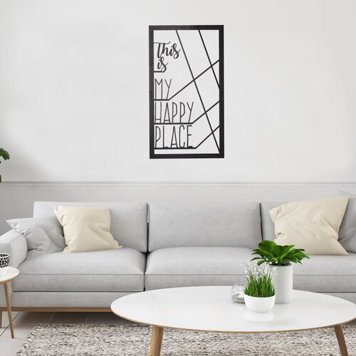Atelier Del Sofa zidna dekoracija Happy Place, 35x55 cm 2 mm, Crna Slike