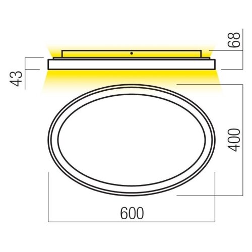  Redo 01-3807 - NOBU prigu&amp;scaron;iva stropna lampa LED/60W/230V zlatna Slike