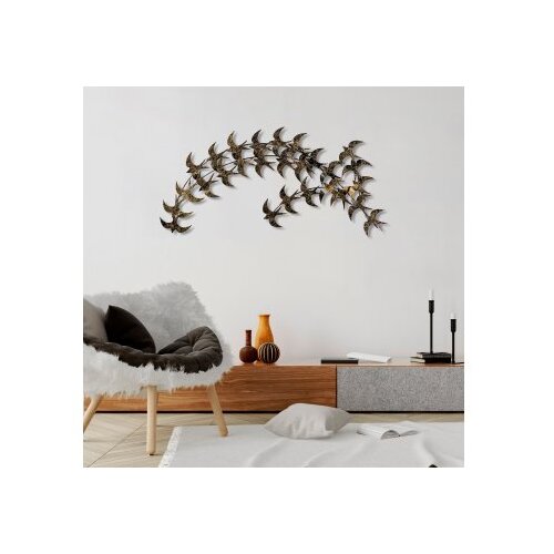 Wallxpert Zidna dekoracija Kirlangic, 75 x 136 cm, zlatne boje Slike
