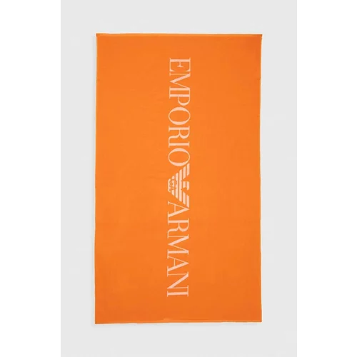 Emporio Armani Underwear Bombažna brisača oranžna barva
