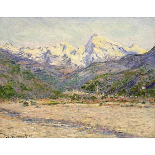 Fedkolor Slika reprodukcija 70x55 cm The Valley of the Nervia, Claude Monet –