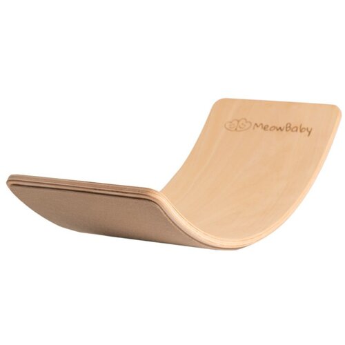 MeowBaby Ploča za ravnotežu od bež/prirodnog borovog drva 80x30x18 cm Montessori - Cijene