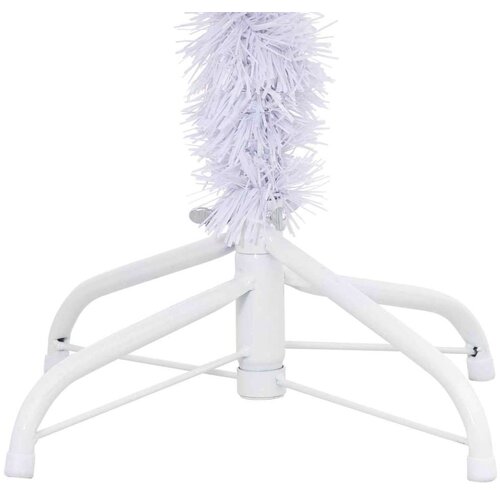 VidaXL Umjetno božićno drvce s stalakom Bijelo 120 cm PVC i čelik Slike