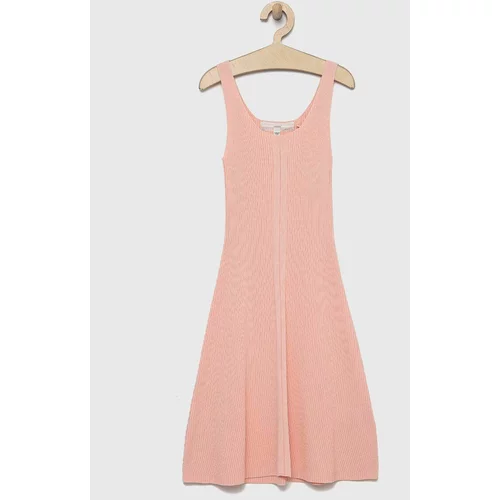 Guess Dječja haljina boja: ružičasta, mini, širi se prema dolje