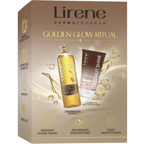 Lirene Golden Glow Ritual darilni set za osvetljevanje kože in hidratacijo Slike