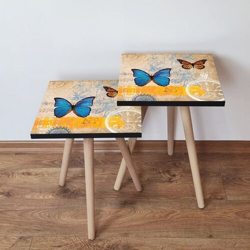 Hanah home 2Shp58 - multicolor multicolor nesting table (2 pieces) Cene