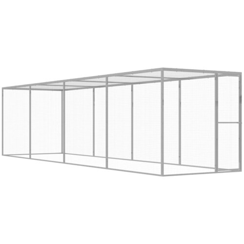 VidaXL Mačja kletka 6x1,5x1,5 m pocinkano jeklo Slike