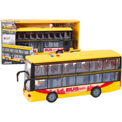  Double-Decker Bus 1:16 Lights Sounds Drive Yellow Cijene