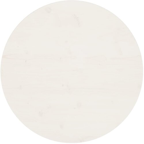  Ploča za stol bijela &amp;Oslash; 70 x 2,5 cm od masivne borovine Slike