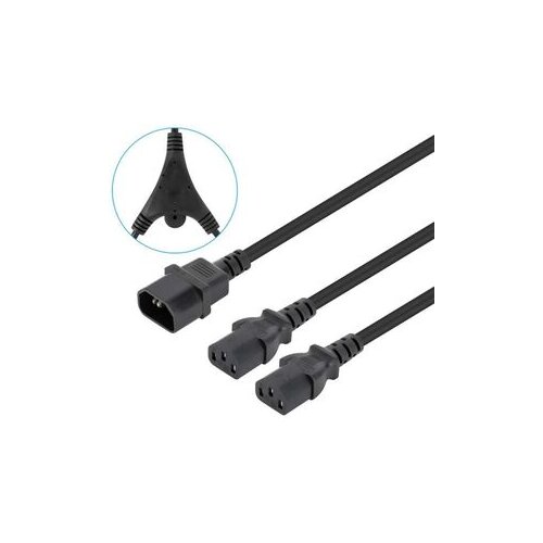 Manhattan Power Cable Y-Splitter 2 x C13 to C14, 1.8 m Slike