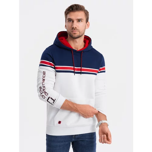 Ombre Men's tri-color hoodie - white