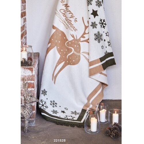 Dekordom ćebe christmas raindeer gold 150x200m 22152-B Slike