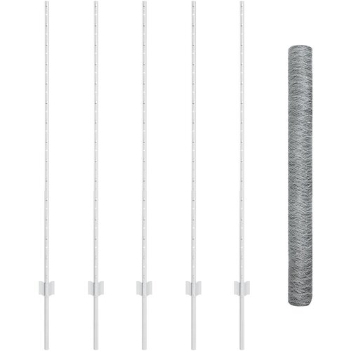 vidaXL Ograjni stebri 10 pcs U-kanal 140 cm Pocinkano jeklo, Šesterokotna ograja 1,4x10 m Pocinkano jeklo Cene