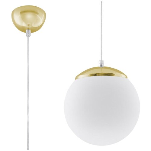 Nice Lamps Viseča svetilka v zlati barvi s steklenim senčnikom ø 20 cm Cezab – Cene