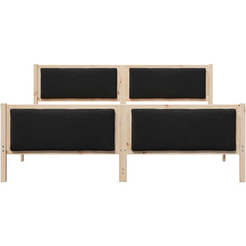  Okvir za krevet s uzglavljem Crna 180 x 200 cm tkanina Slike