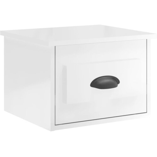 Maison Chic Stenska Nočna omarica - Nočna miza visok sijaj bela 41,5x36x28 cm, (21689066) Cene