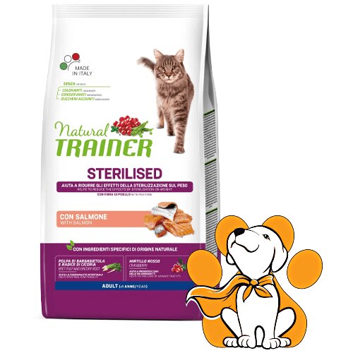 Natural trainer sterilised Cat With Salmon 10kg, Hrana Za Sterilisane Mačke Slike
