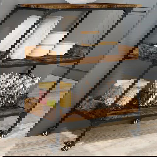 VidaXL Kuhinjska kolica boja hrasta 60x41x80 5 cm konstruirano drvo Slike