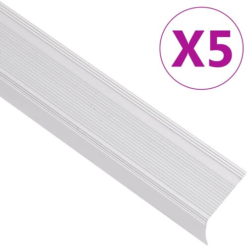  Rubnjaci za stepenice L-oblika 5 kom aluminijski 100 cm srebrni Cene