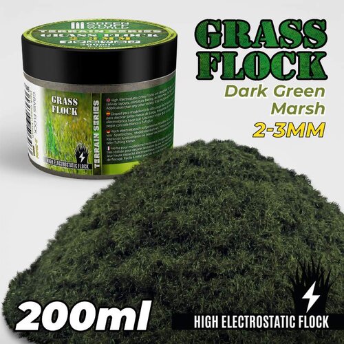 Green Stuff World Static Grass Flock Dark Green Marsh | Statička trava 2&ndash;3mm tamno zelena močvarna 200ml Cene