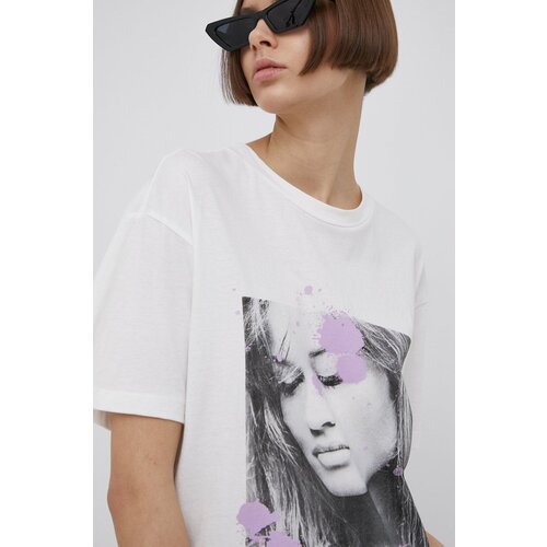 Vero Moda Pamučna majica boja: bijela Slike