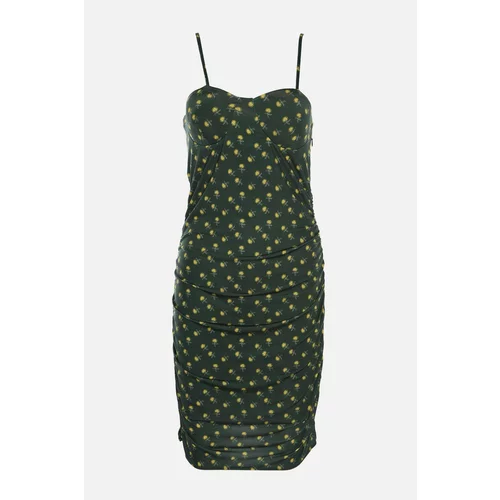 Trendyol Green Cup Detailed Knitted Dress