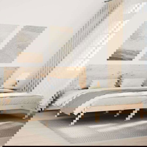  Daljši posteljni okvir brez vzmetnice 200x220 cm trden les, (22053867) Cene