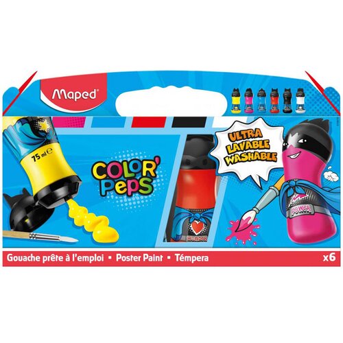 Maped Boje tempere Color'Peps 6/1 75ml u kartonskoj kutiji MAP810010 Cijene