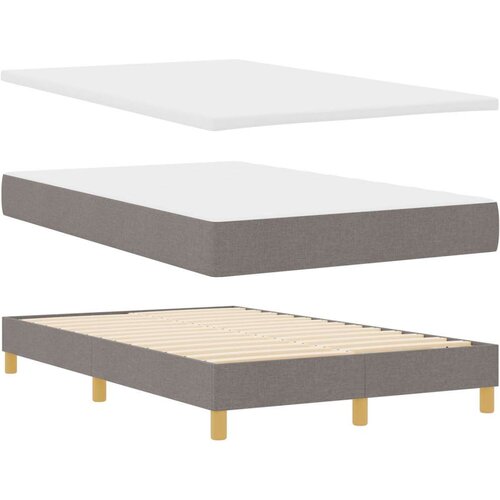 Box Spring Krevet s Madracem Taupe 120x200 cm Tkanina Slike