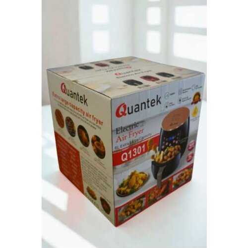 QUANTEK q1301rd air fryer sa tajmerom, lcd, 6l, 1600w, crvena Cene