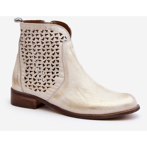 Zazoo Leather Cut-out Boots Slike